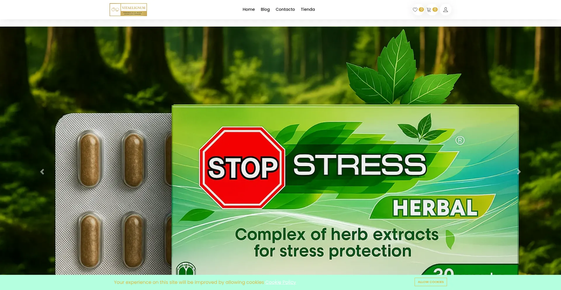 Website screenshot of Vitaelignum.com