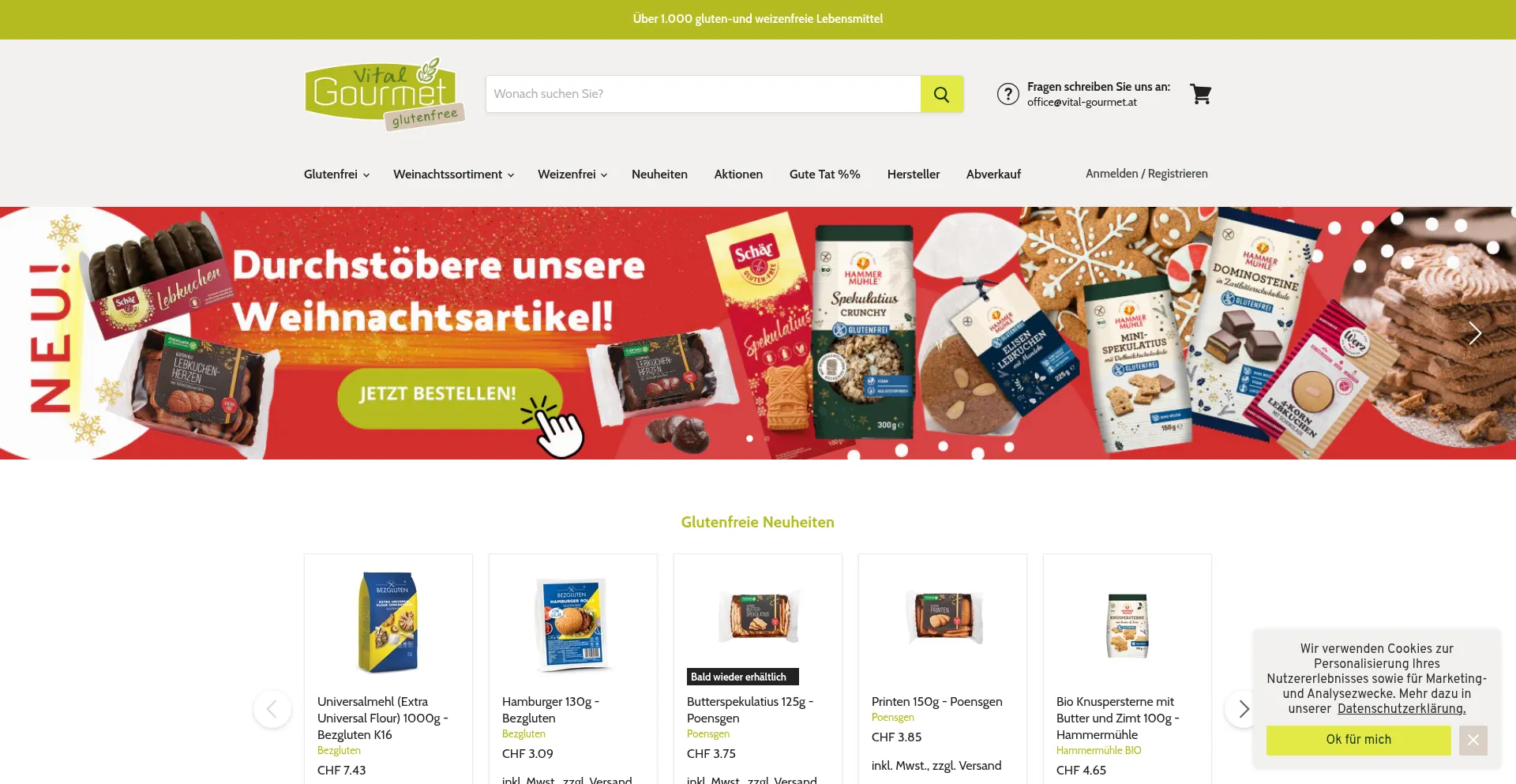 Vital-gourmet.ch Screenshot