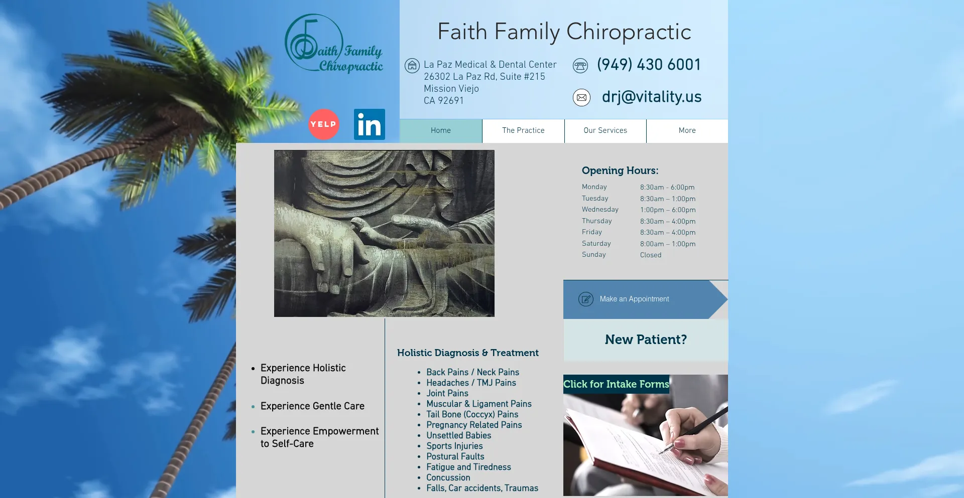 Website screenshot of Vitality.us