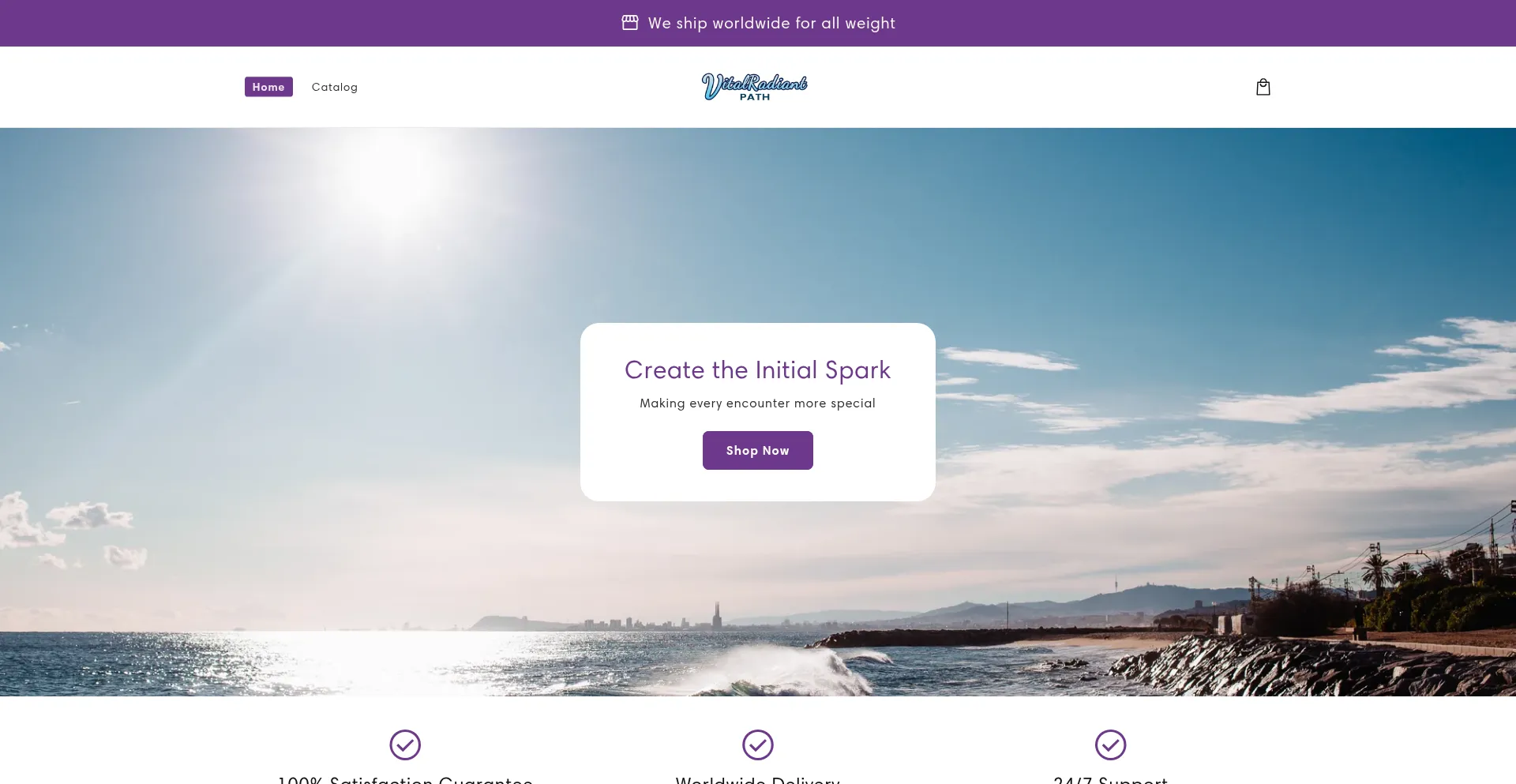 Website screenshot of Vitalradiantpath.com
