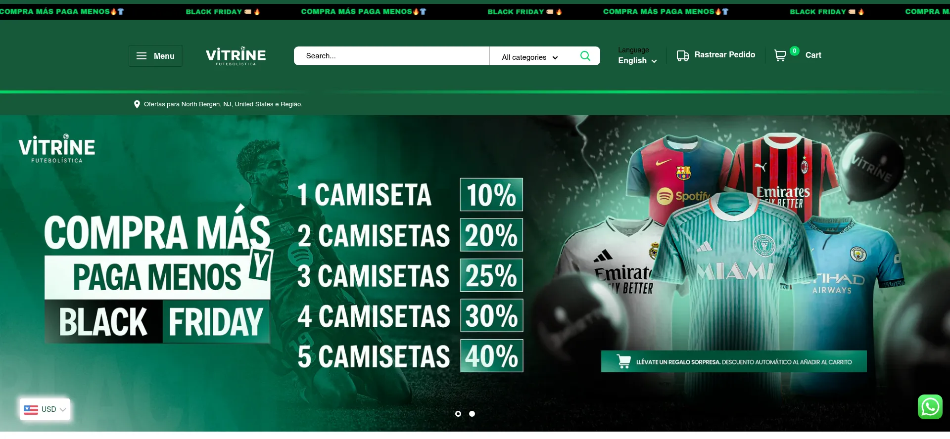 Website screenshot of Vitrinefutebolistica.store