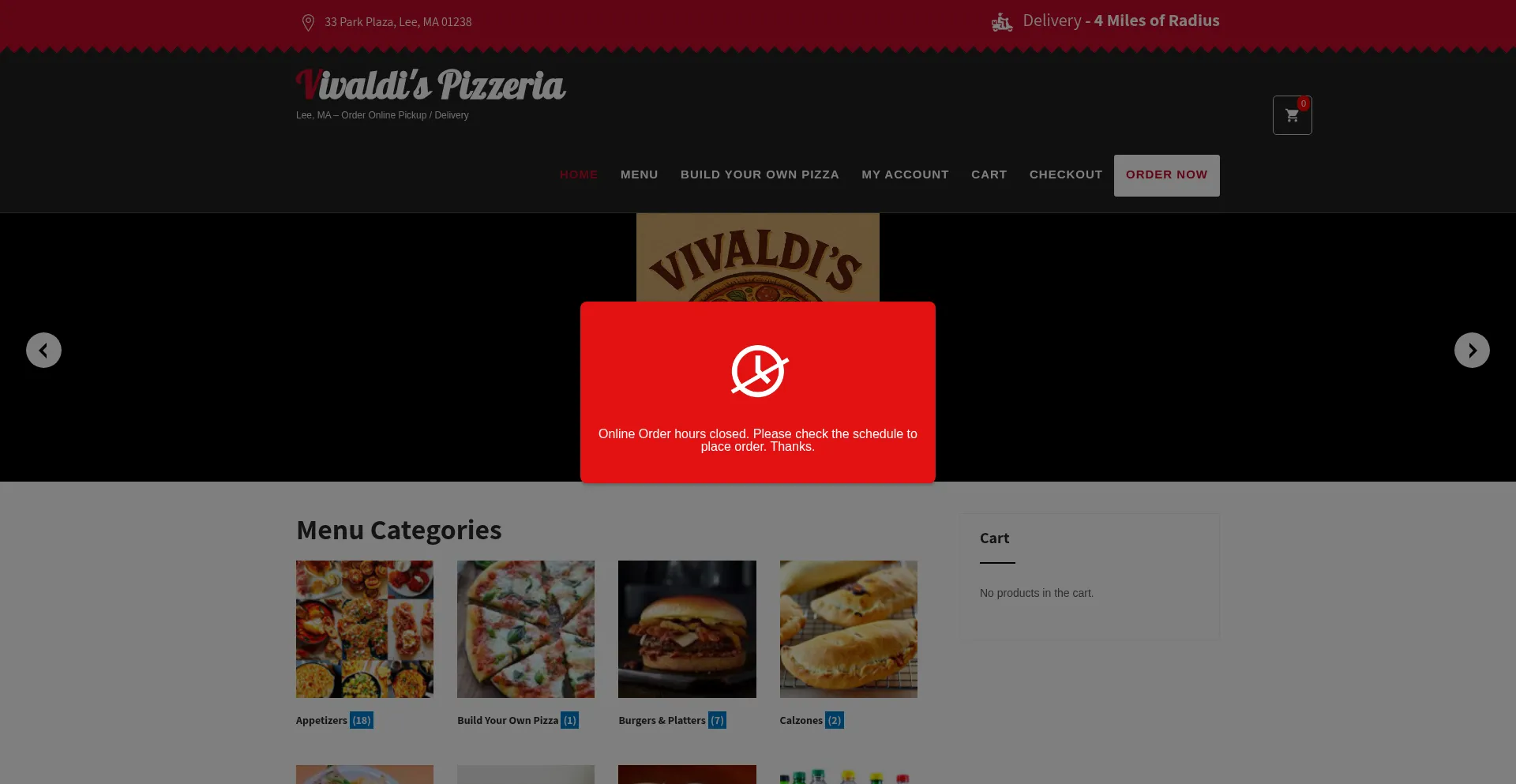 Vivaldispizzerialee.com Screenshot