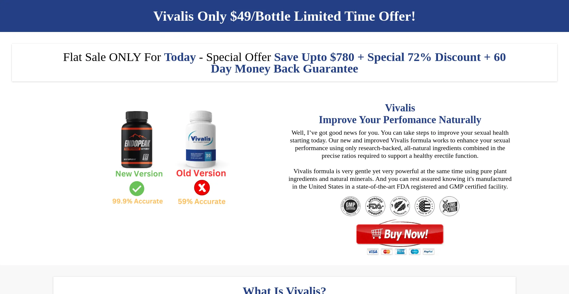 Website screenshot of Vivalis.us