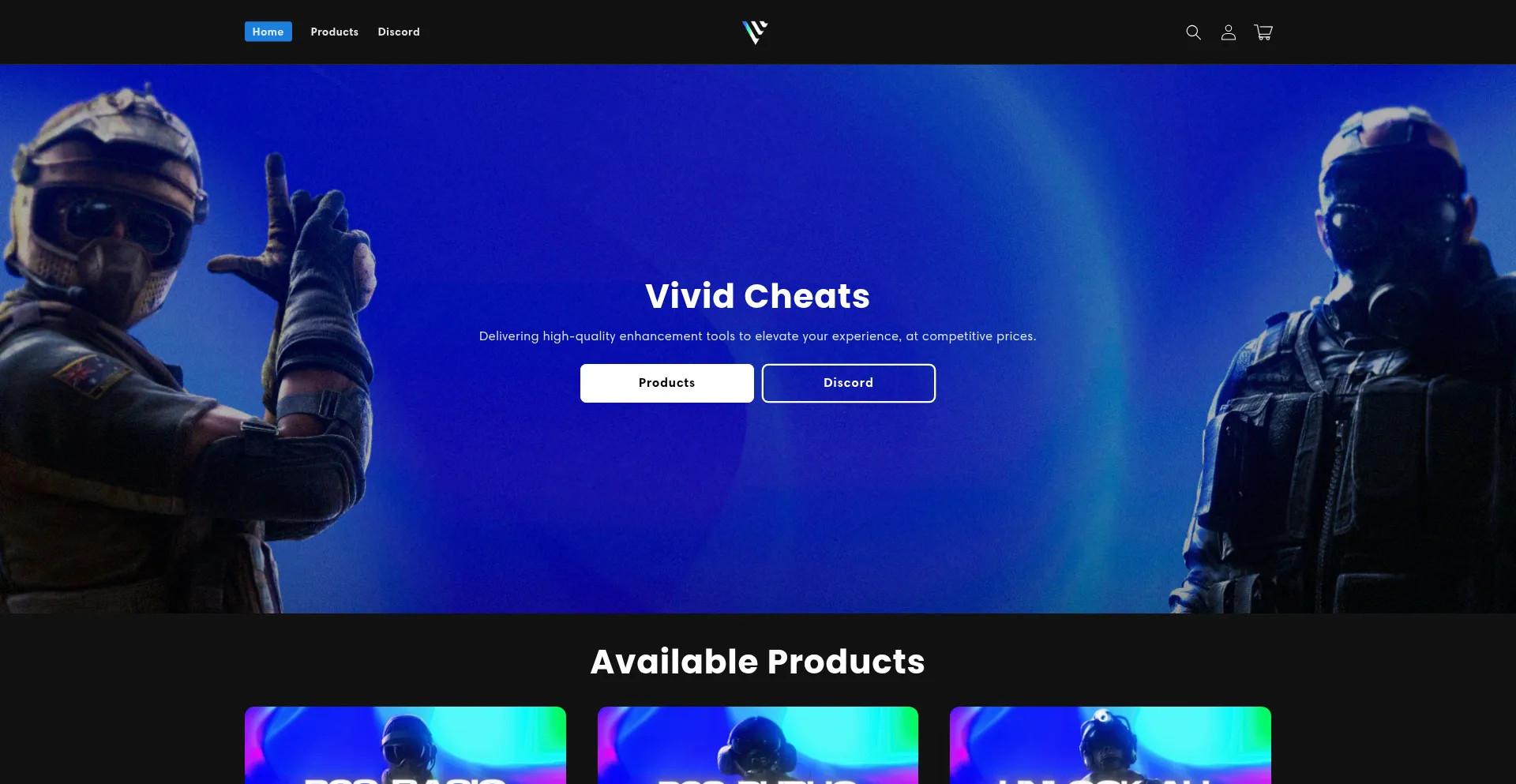 Website screenshot of Vividcheats.com