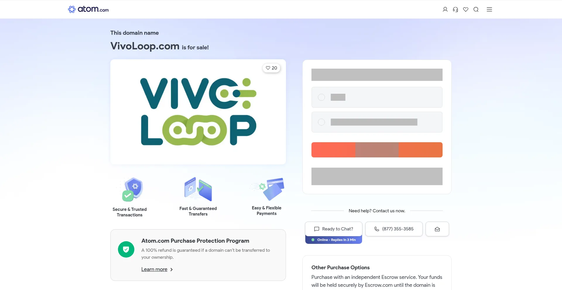 Website screenshot of Vivoloop.com