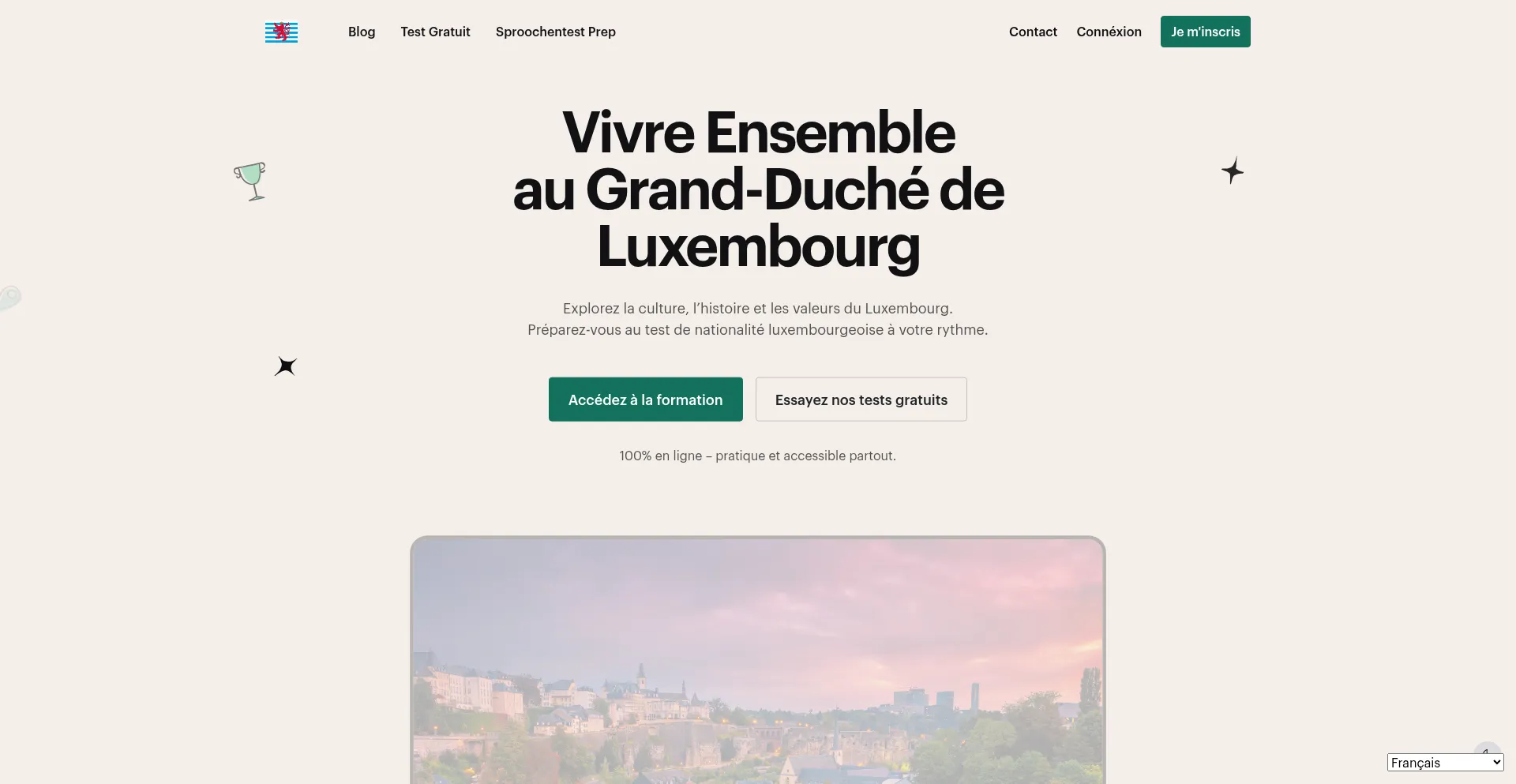 Website screenshot of Vivre-ensemble.lu