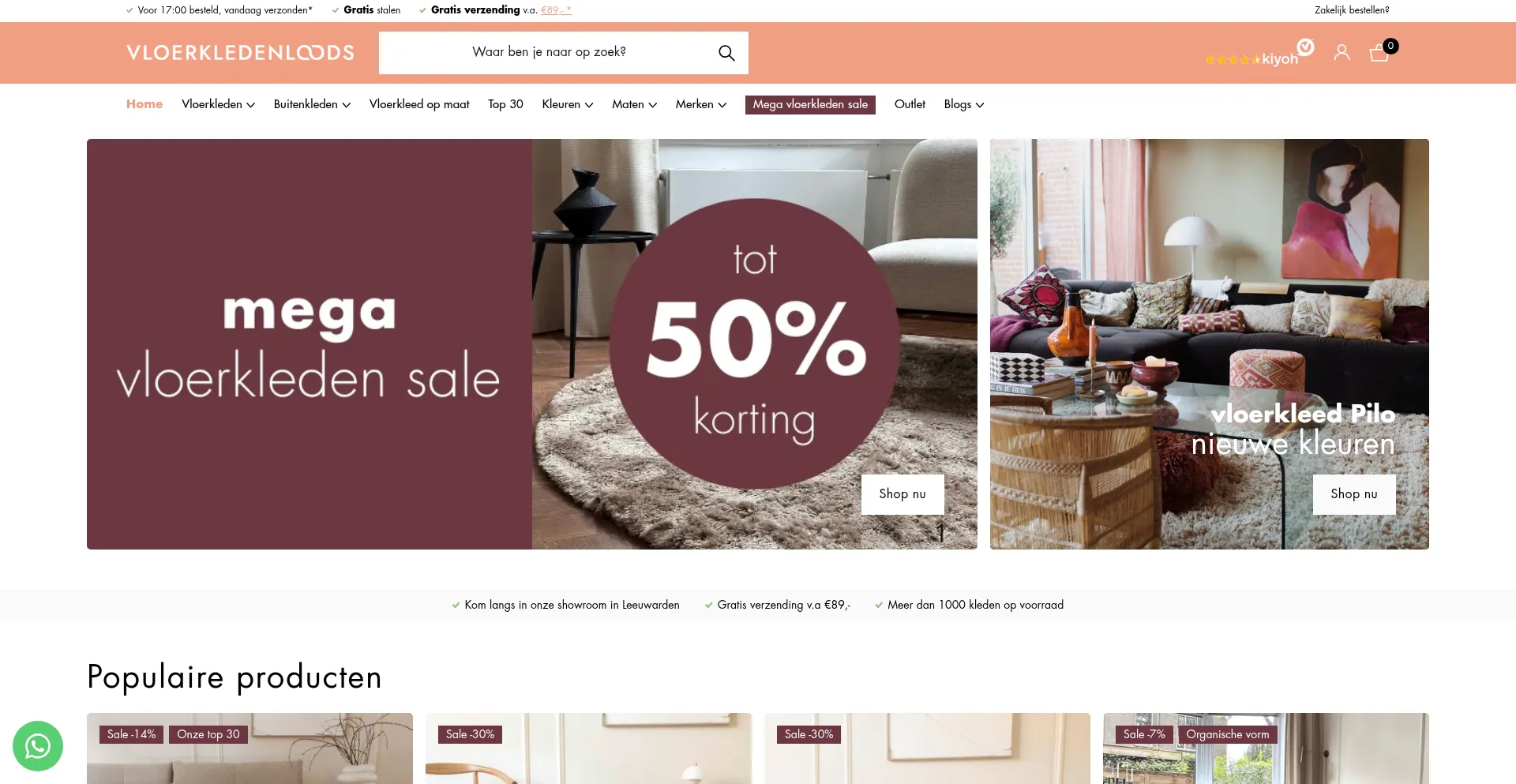 Vloerkledenloods.nl Screenshot