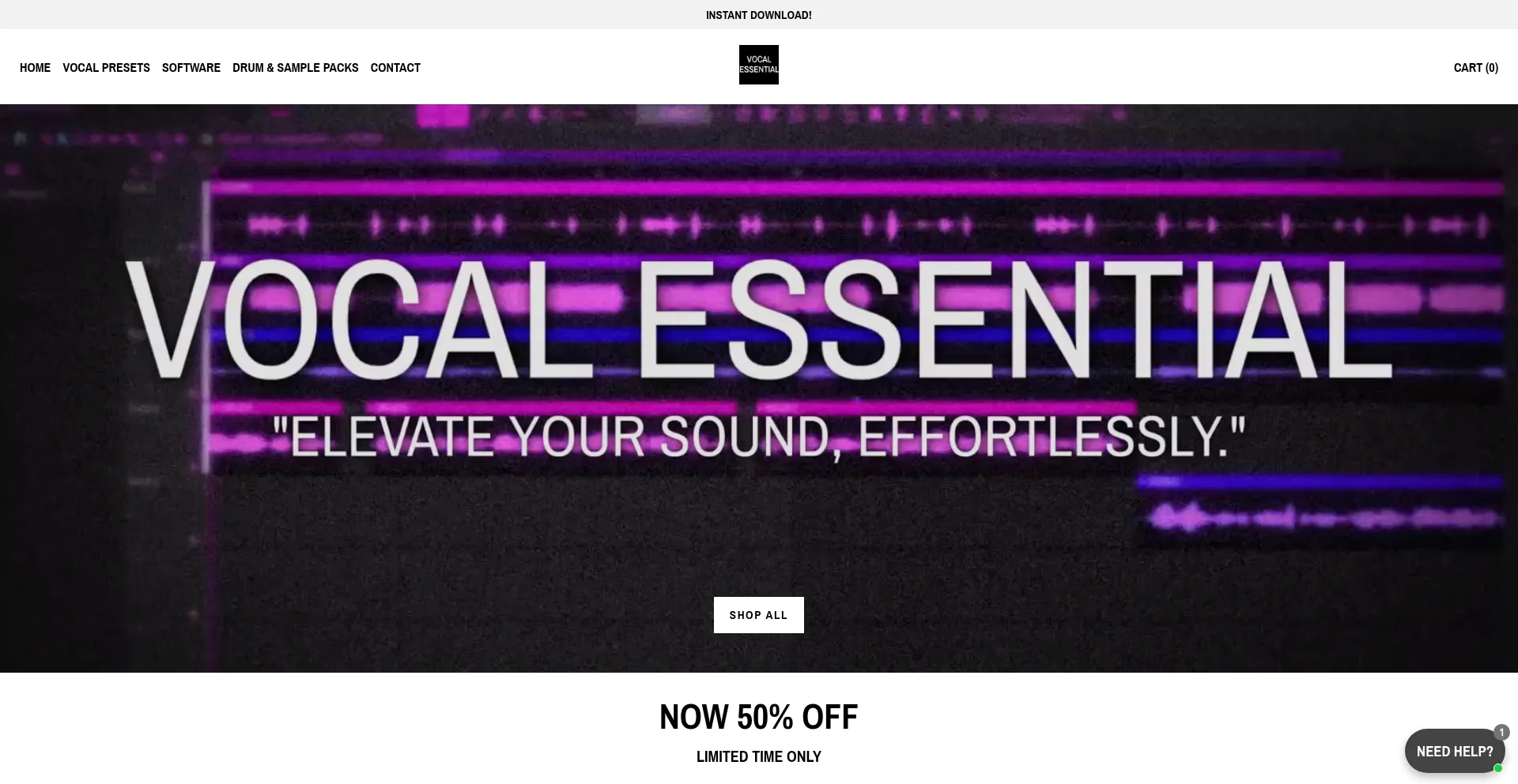 Website screenshot of Vocalessential.com