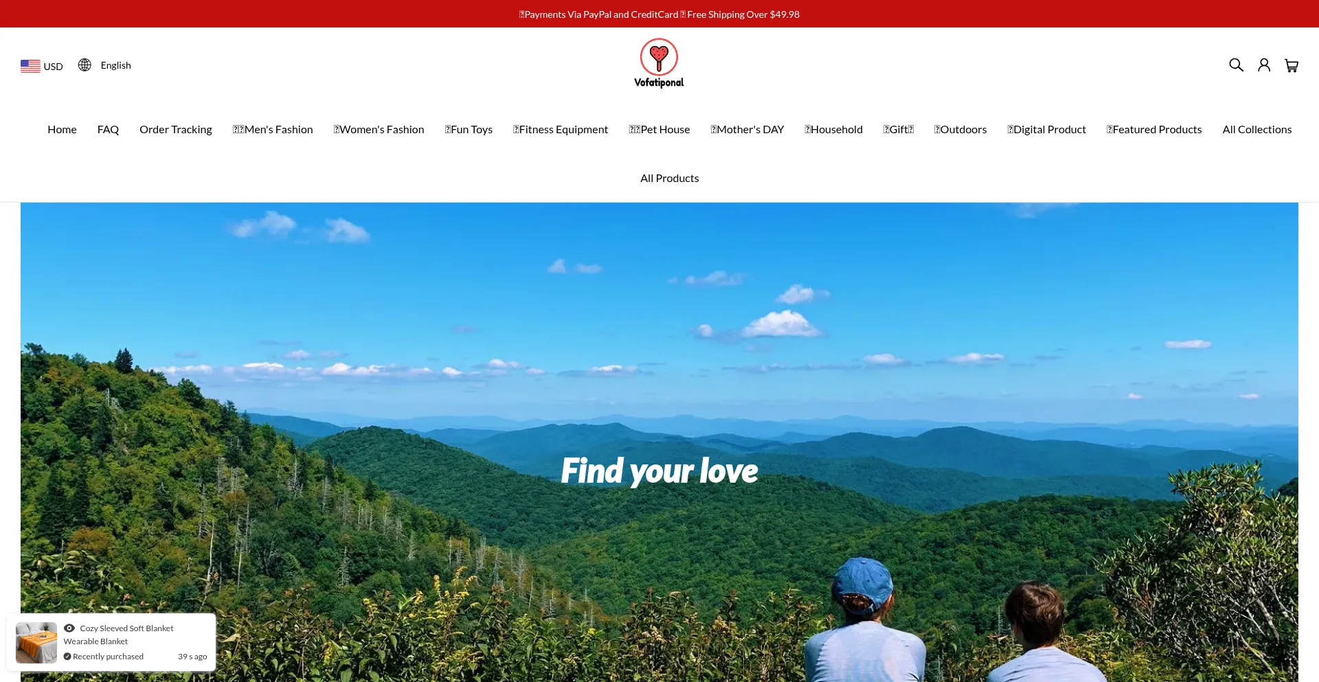 Website screenshot of Vofatiponal.com