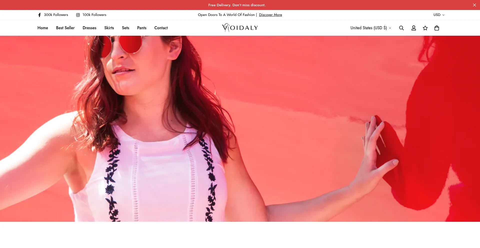 Website screenshot of Voidaly.com