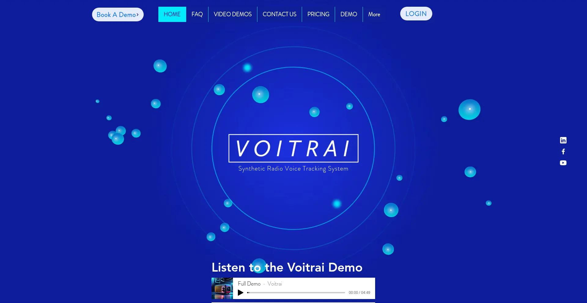Website screenshot of Voitrai.com