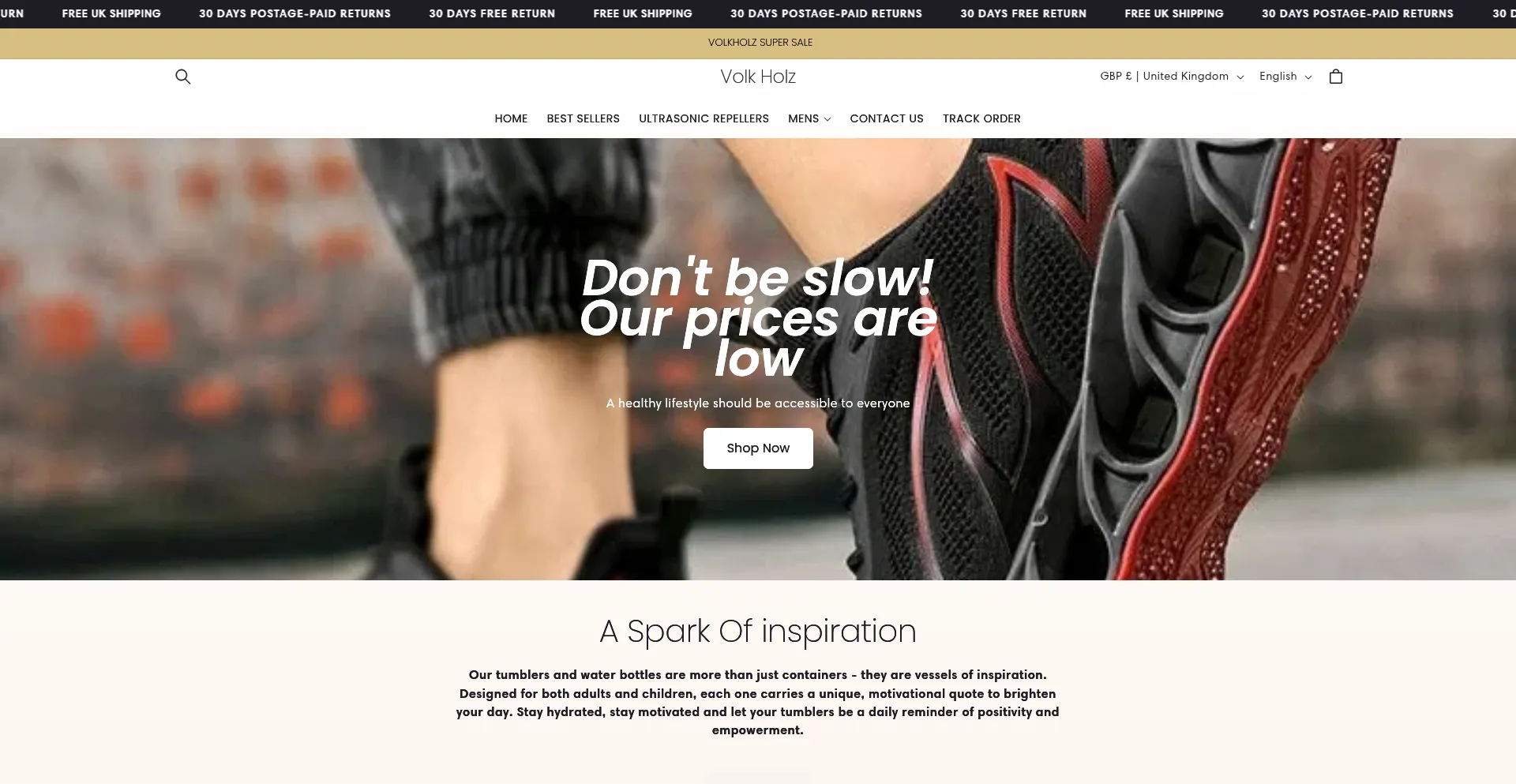 Website screenshot of Volkholz.eu