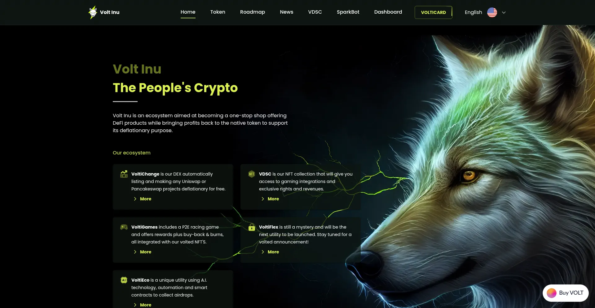 Website screenshot of Voltinu.in
