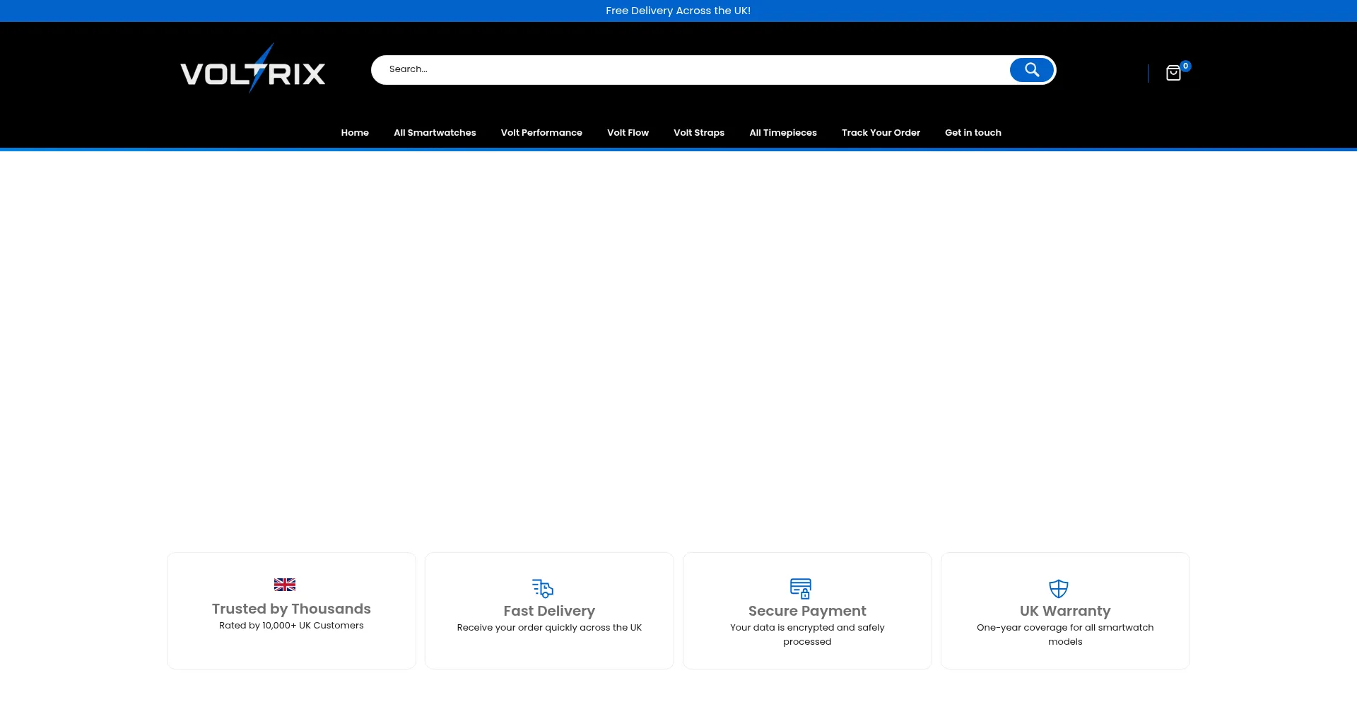 Website screenshot of Voltrixsmart.co.uk
