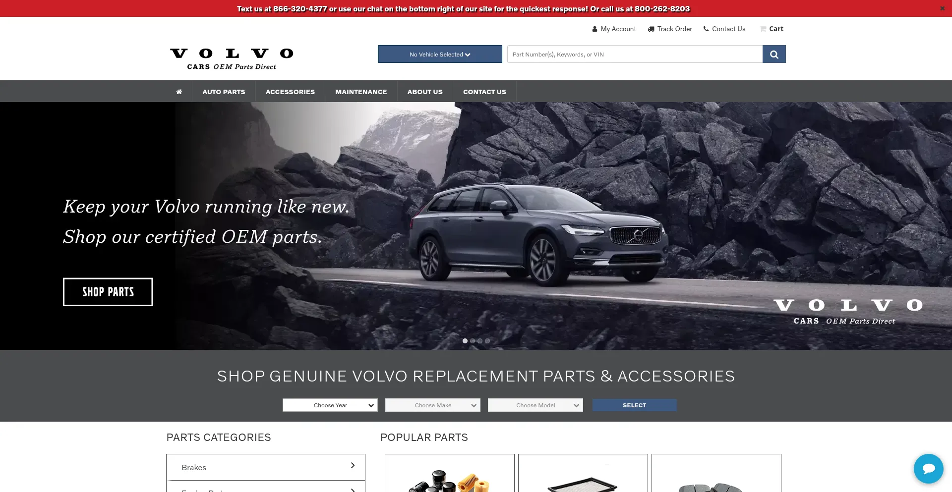 Volvocarsoempartsdirect.com Screenshot