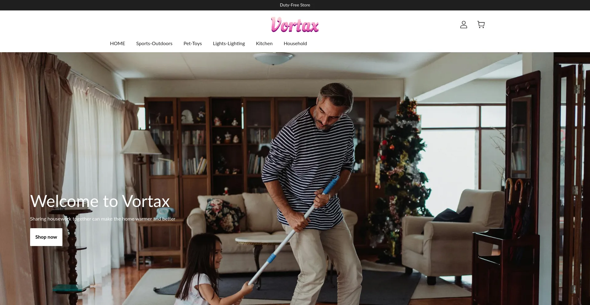 Website screenshot of Vortax.shop