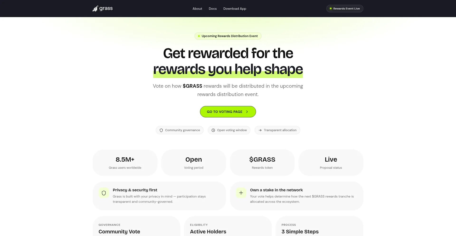 Vote-getgrass.app