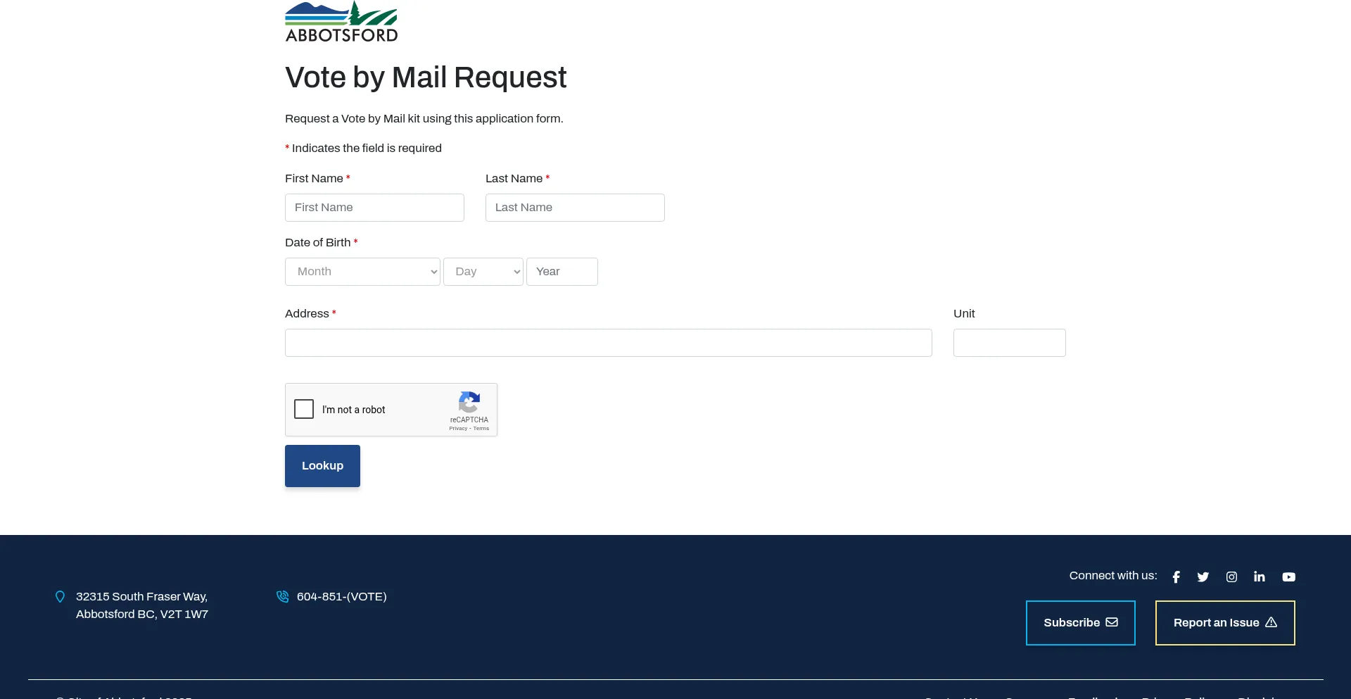 Votebymail.abbotsford.ca Screenshot