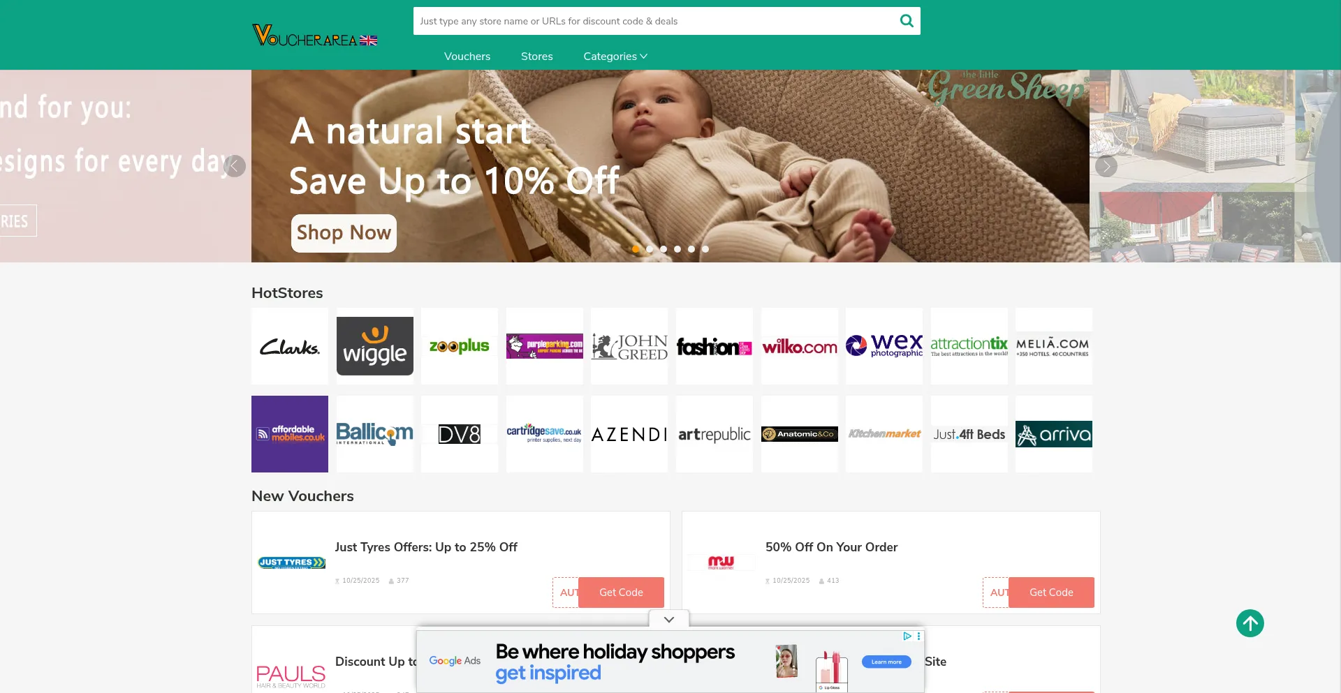 Voucherarea.co.uk Screenshot