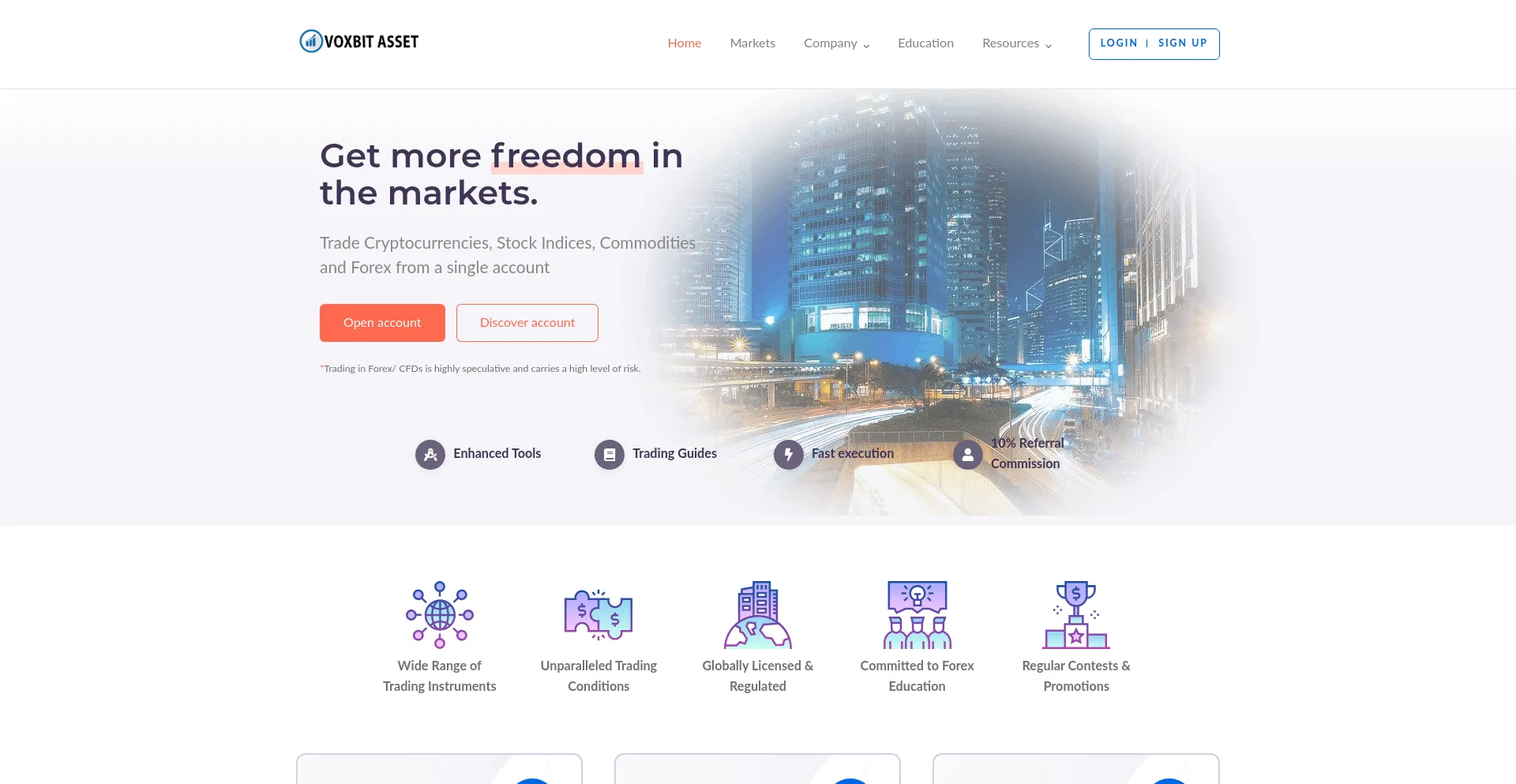 Website screenshot of Voxbitasset.com