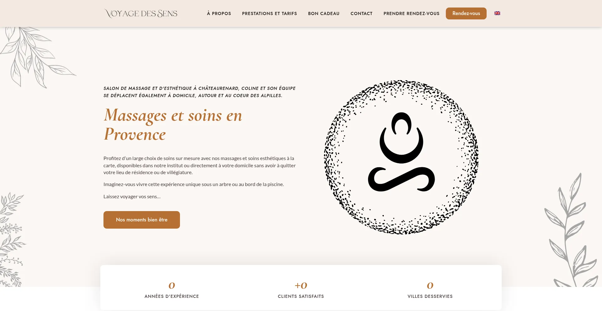 Voyagedessens-massage.com Screenshot