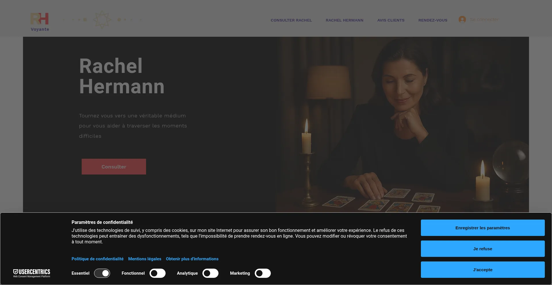Website screenshot of Voyante-serieuse.com