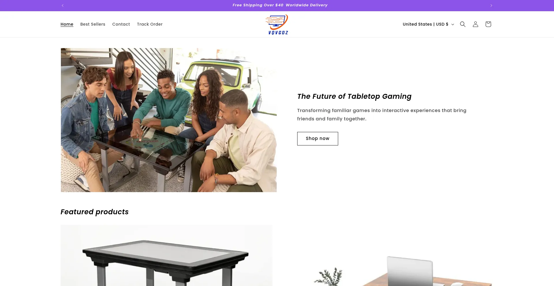 Website screenshot of Vqvgdz.shop