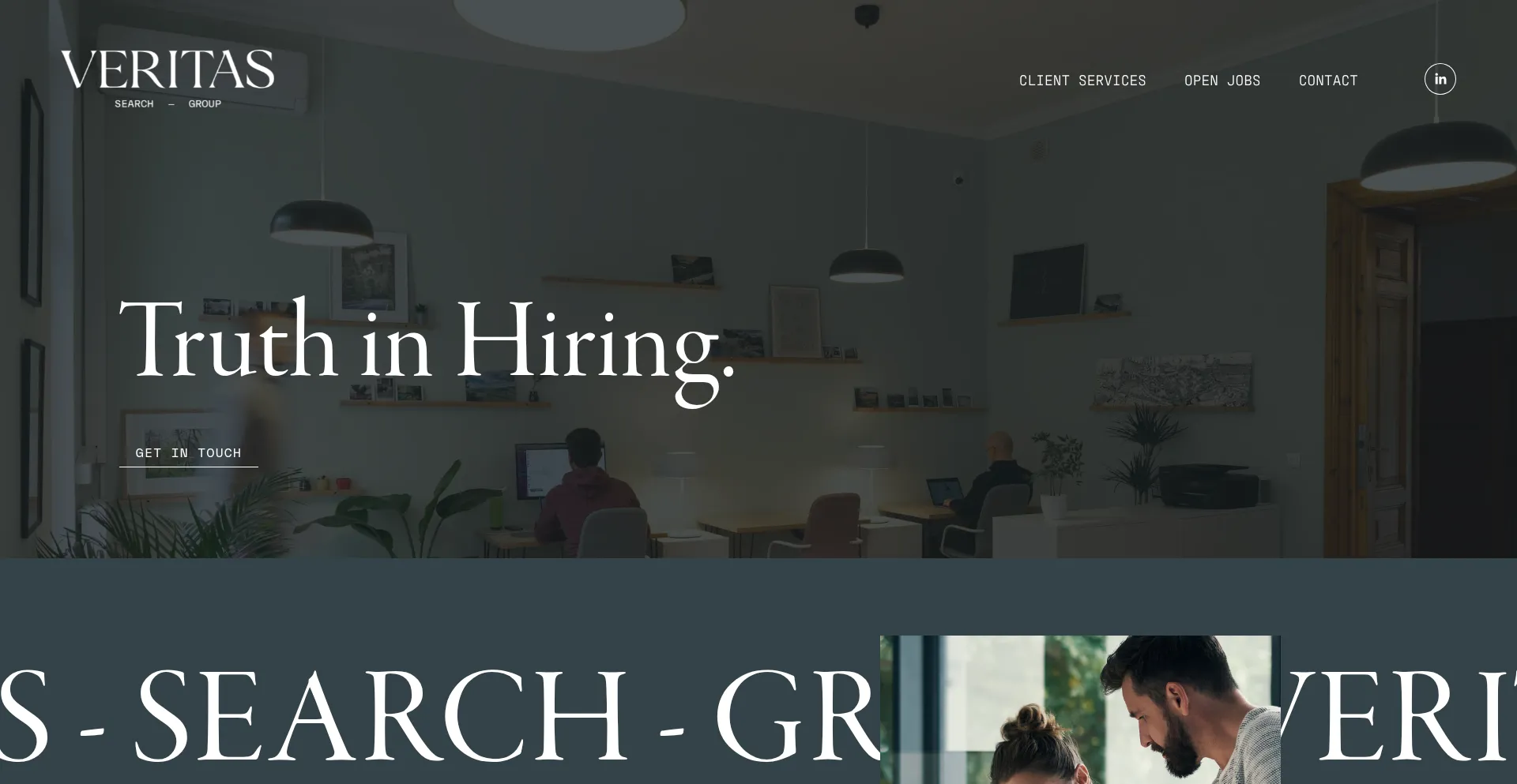 Website screenshot of Vsearchgroup.com