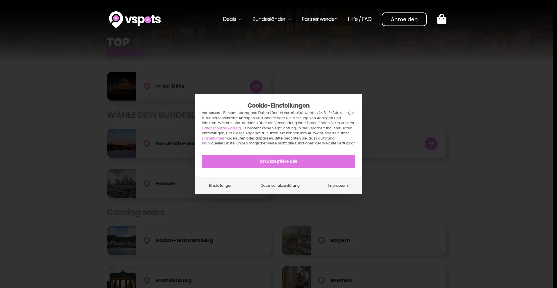 Vspots.com Screenshot