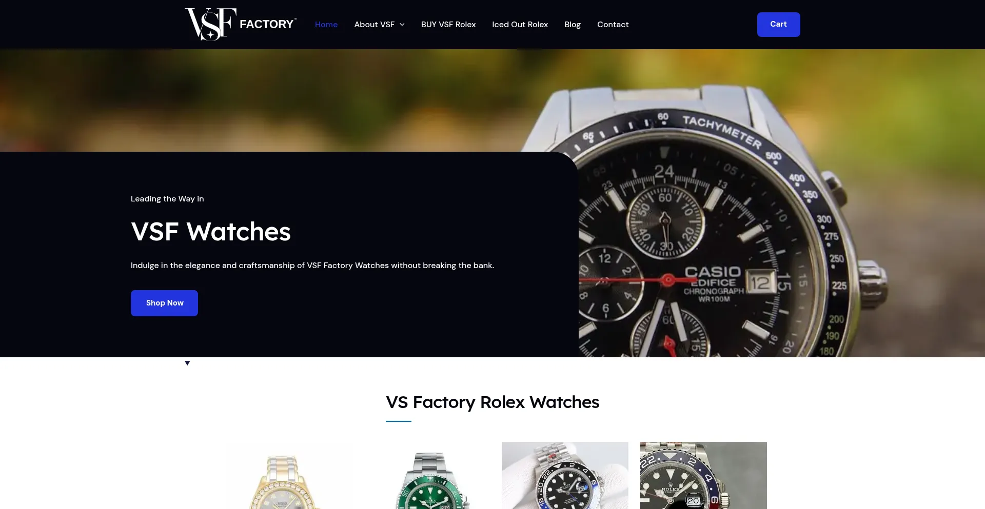 Website screenshot of Vswatchfactory.com