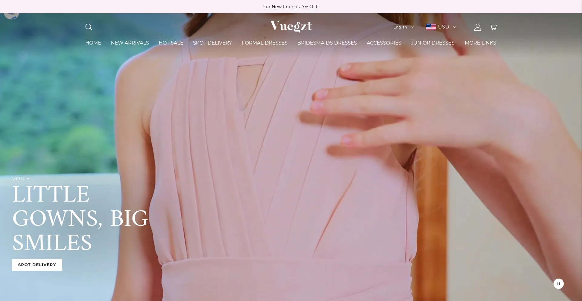 Website screenshot of Vuegzt.com