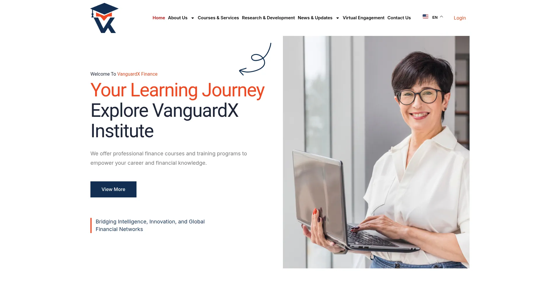 Website screenshot of Vxinstitution.com