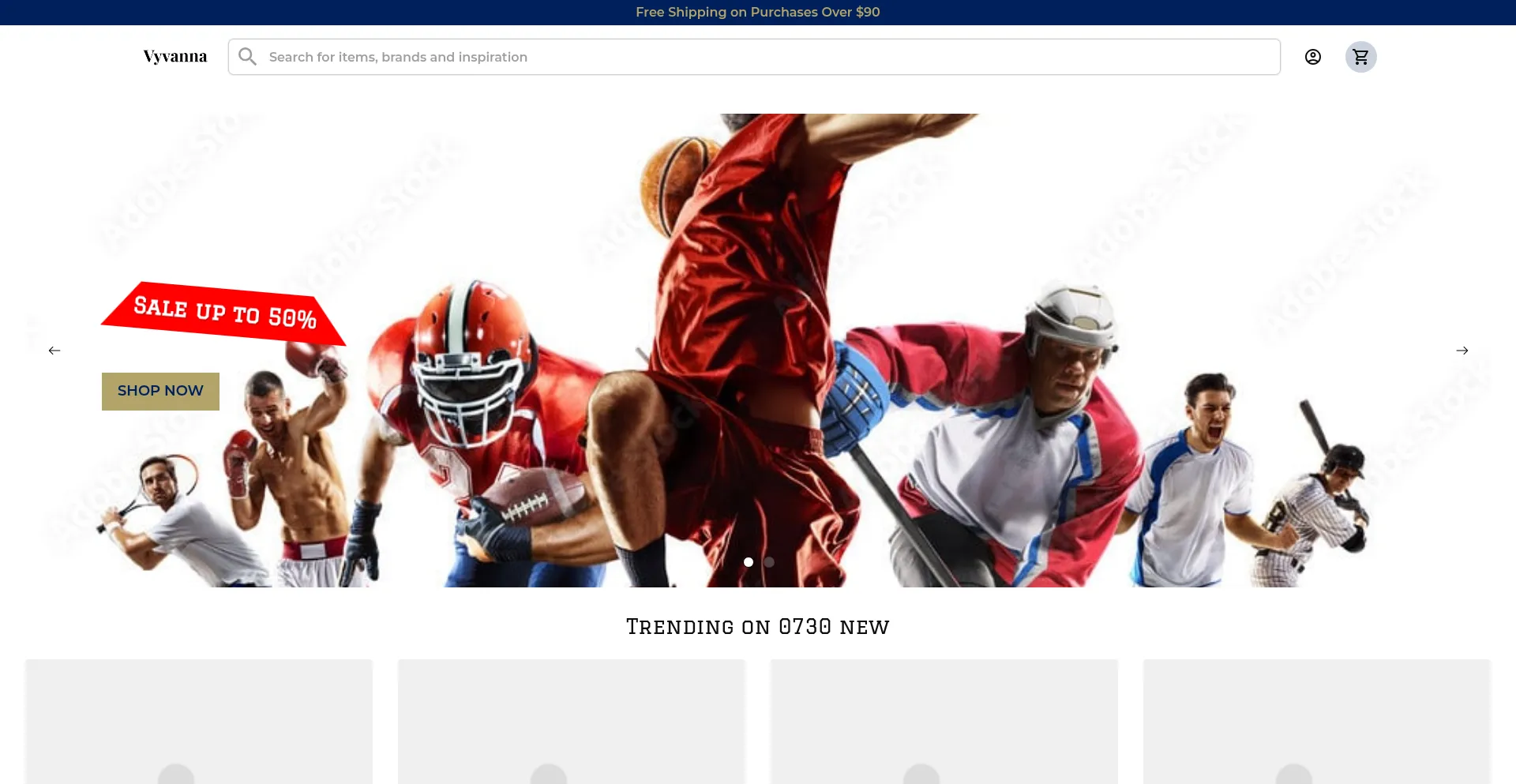 Website screenshot of Vyvanna.com