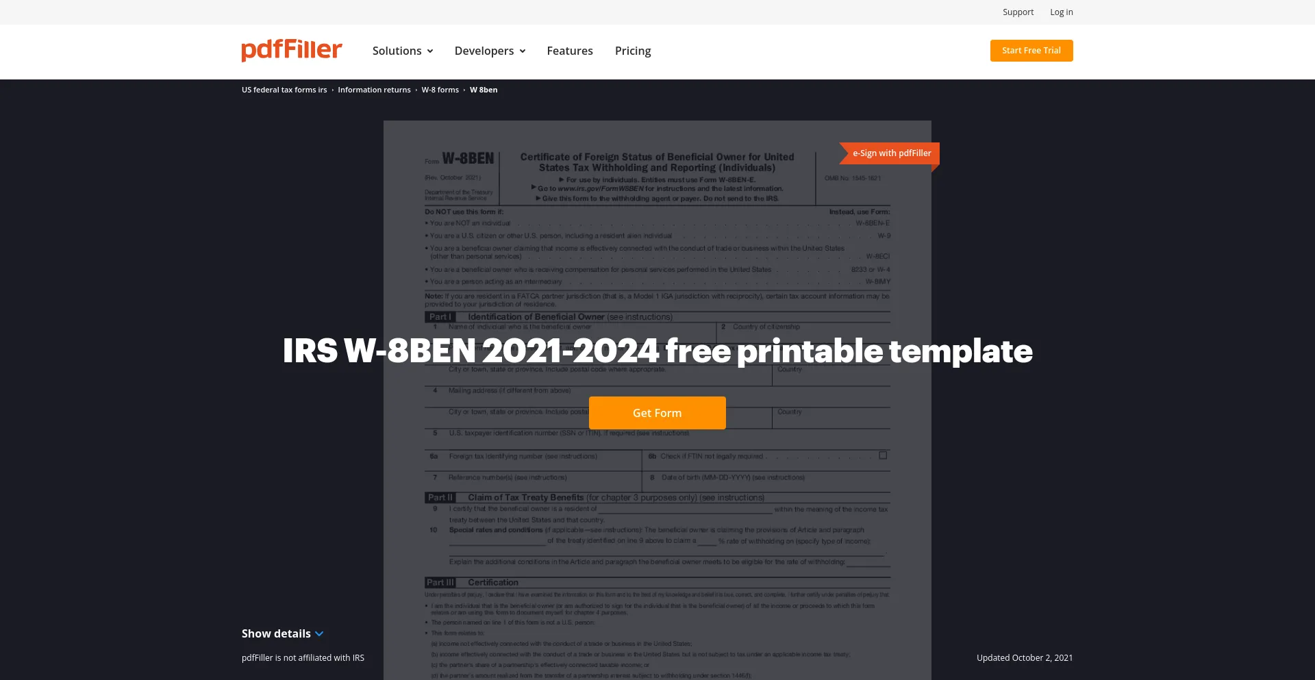 W-8ben-form-fillable.pdffiller.com