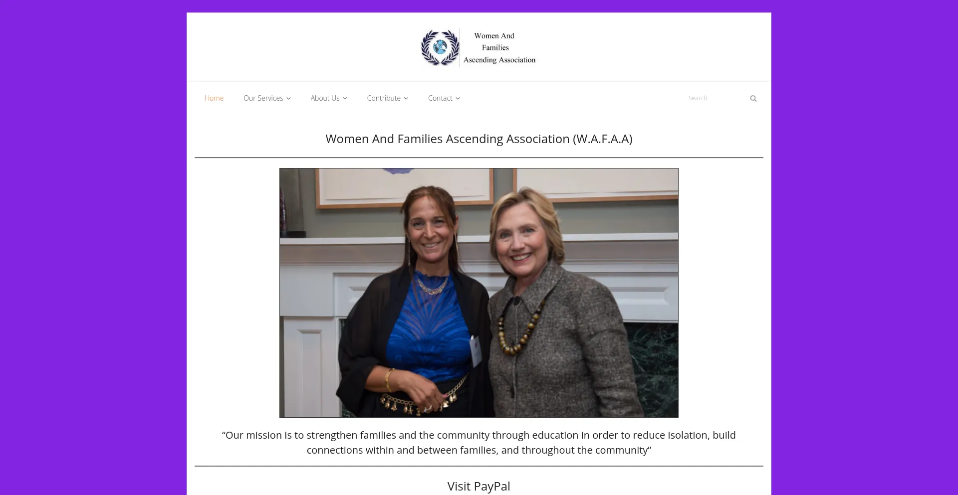 Wafaaorganization.org Screenshot