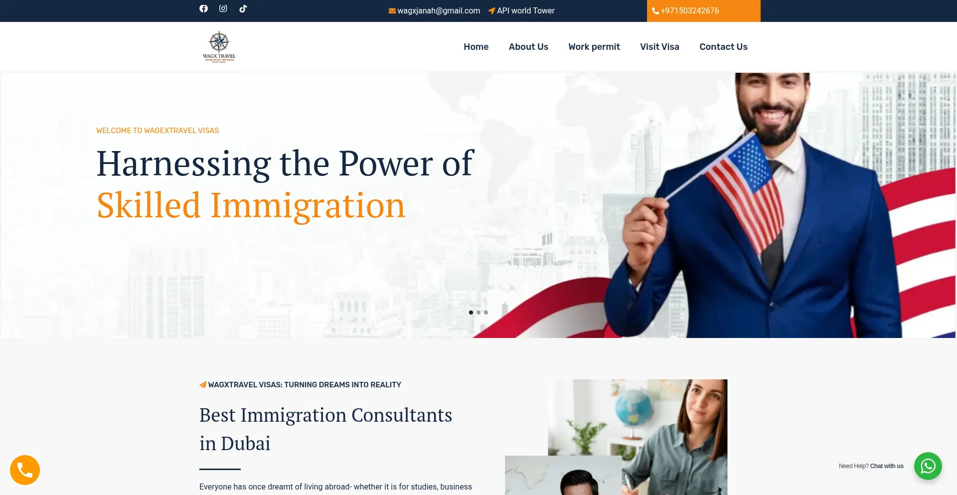 Website screenshot of Wagxtravel.com