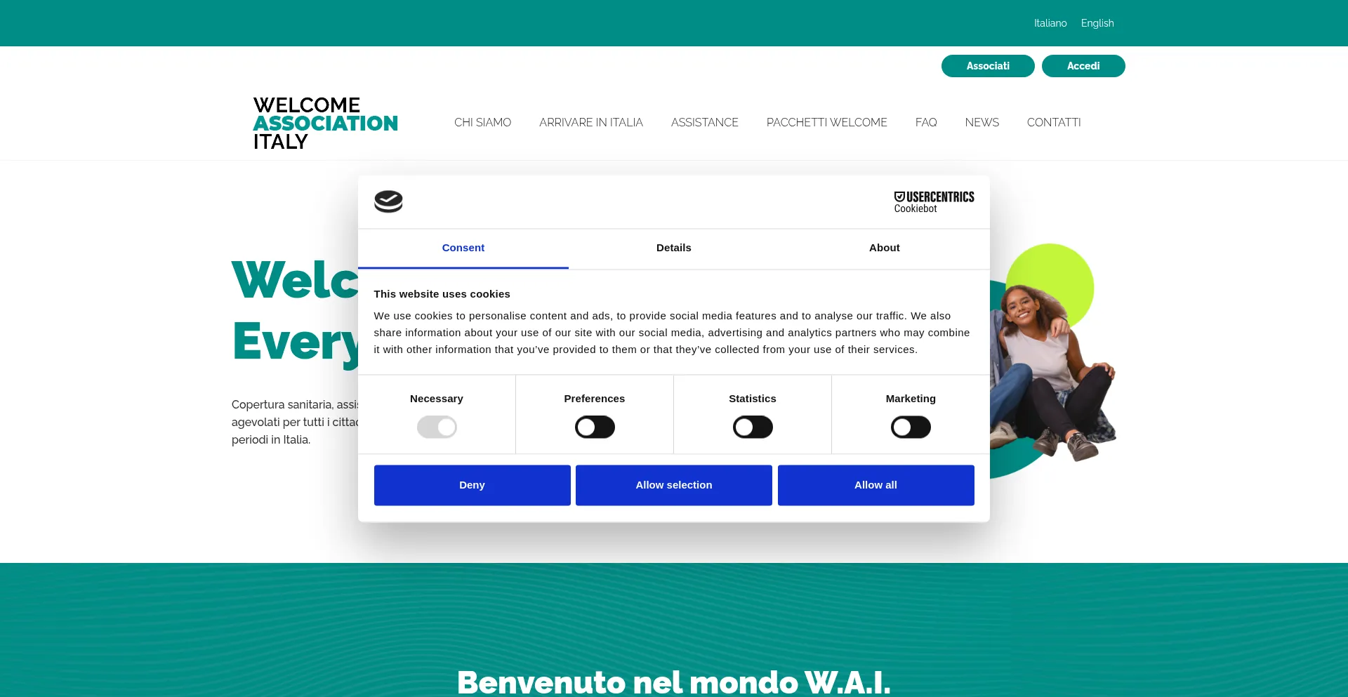 Website screenshot of Waitaly.net
