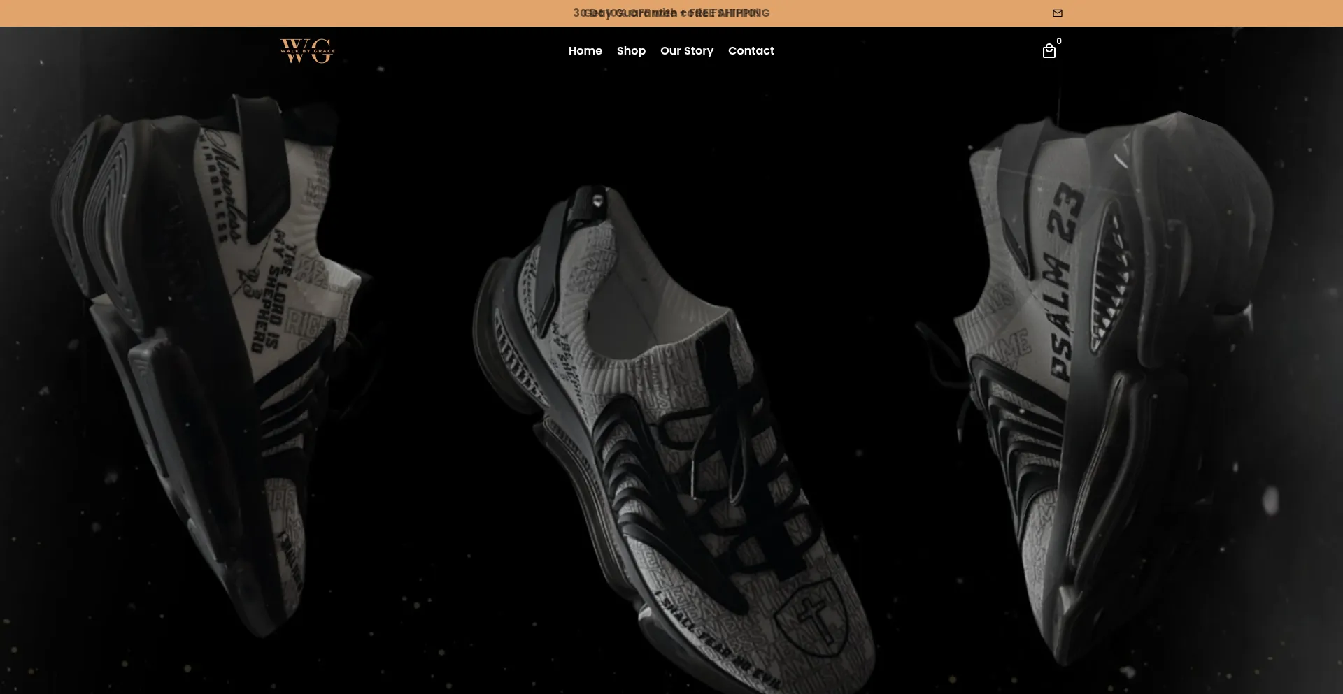Website screenshot of Walkbygrace.com