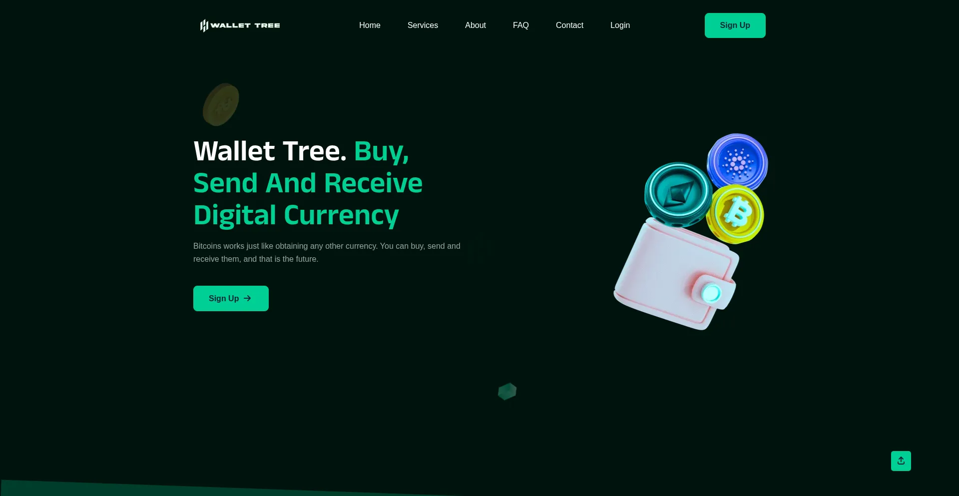 Website screenshot of Walletreepro.org