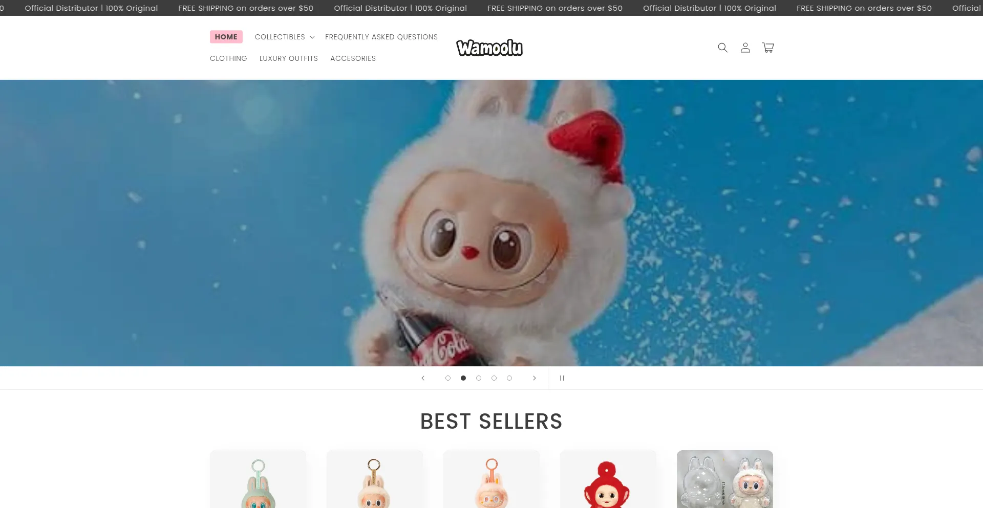 Website screenshot of Wamoolu.com