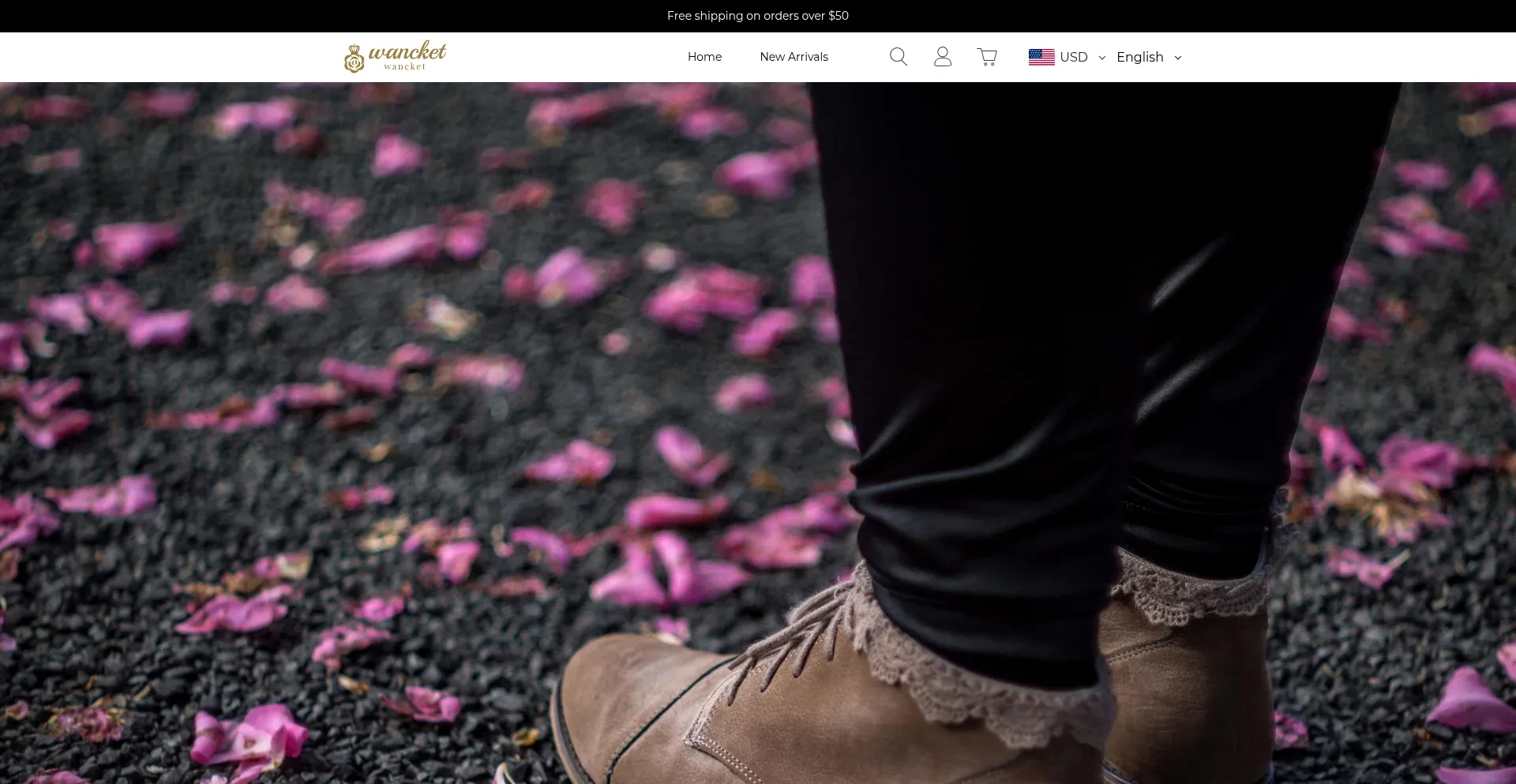 Website screenshot of Wancket.com