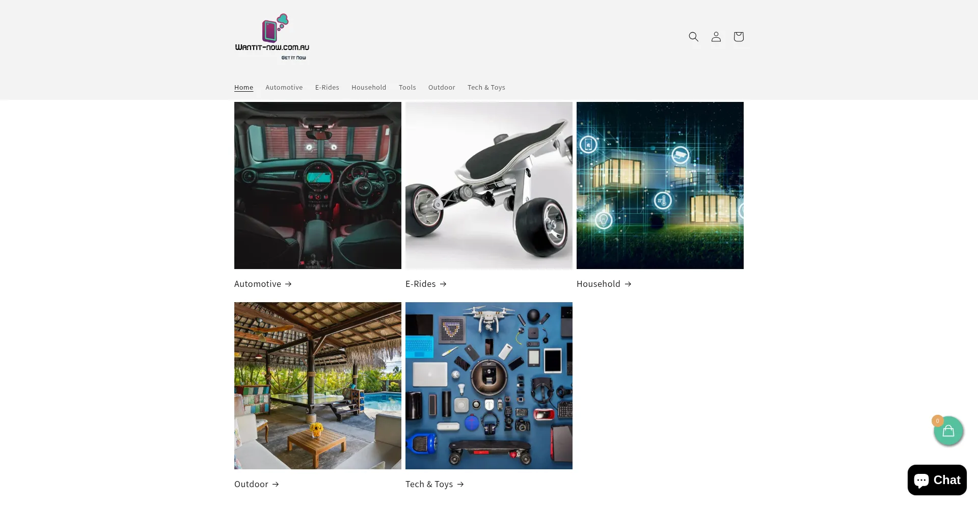Website screenshot of Wantit-now.com.au