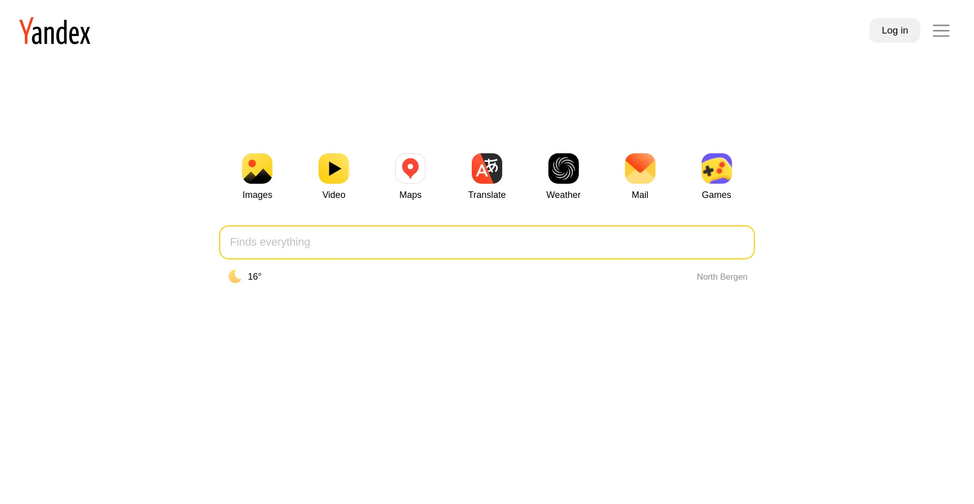 Website screenshot of Wap.yandex.com