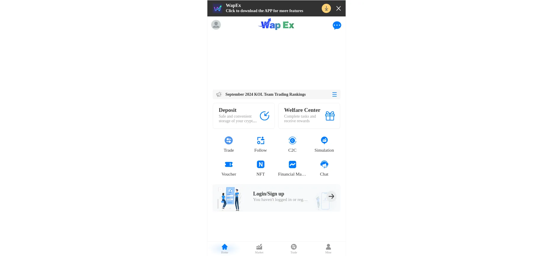 Website screenshot of Wapex.com