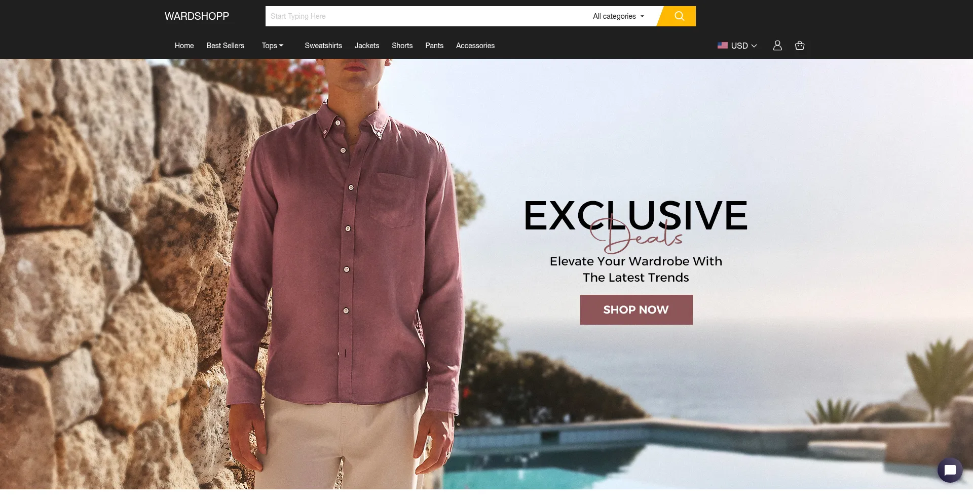 Website screenshot of Wardshopp.com