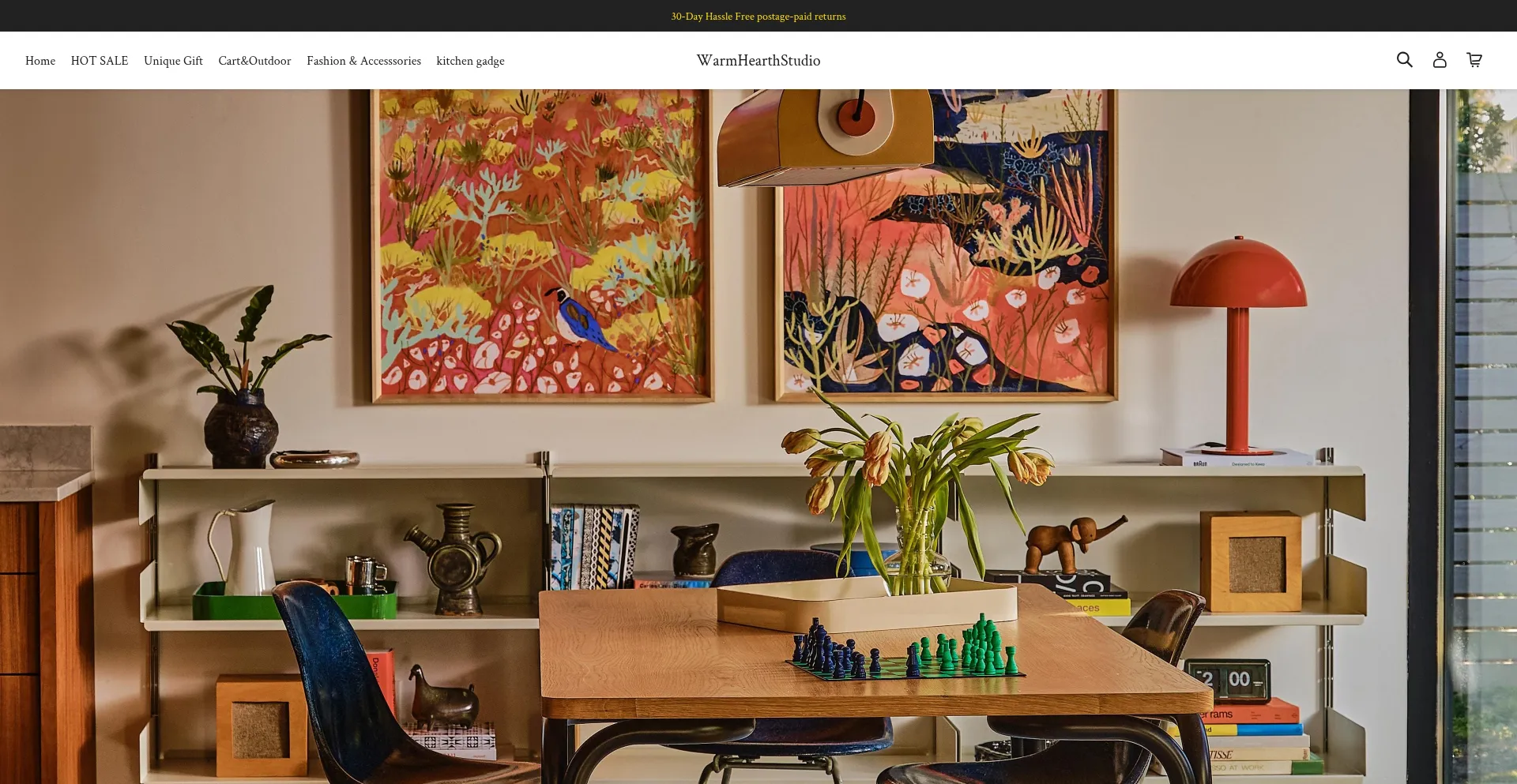 Website screenshot of Warmhearthstudio.com