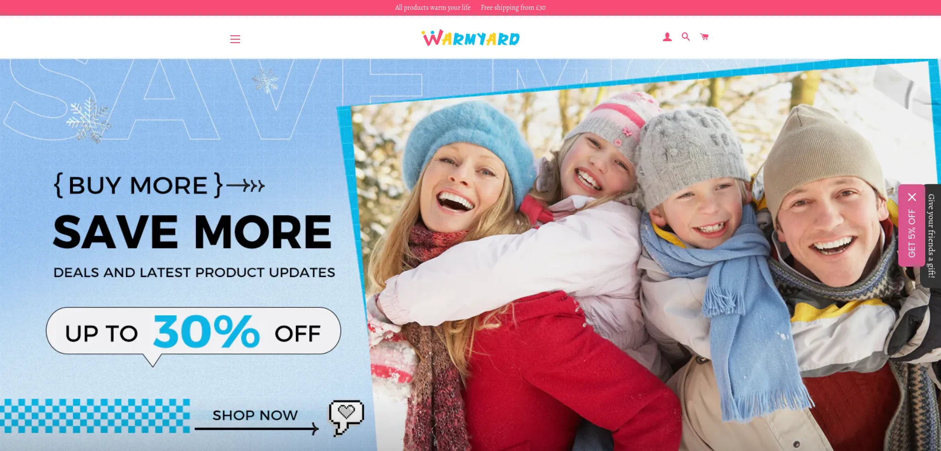Website screenshot of Warmyard.co.uk