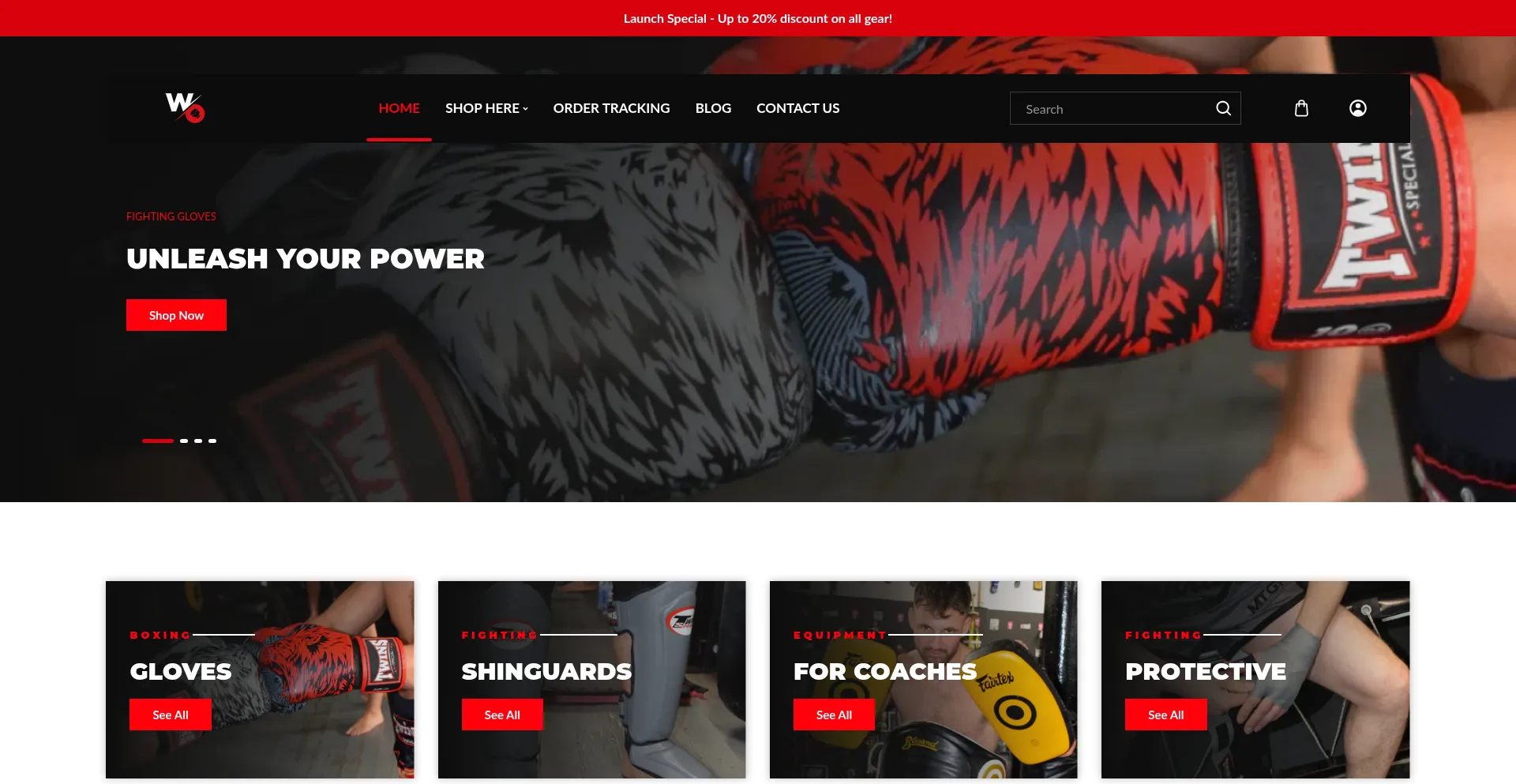 Website screenshot of Warrioroutlet.uk