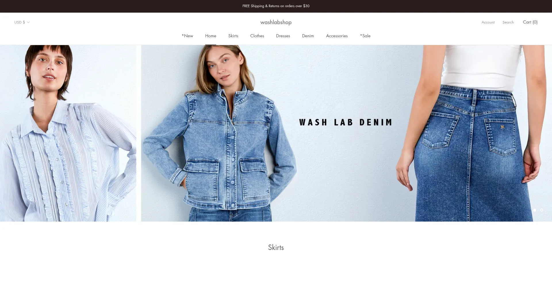 Website screenshot of Washlabshop.com