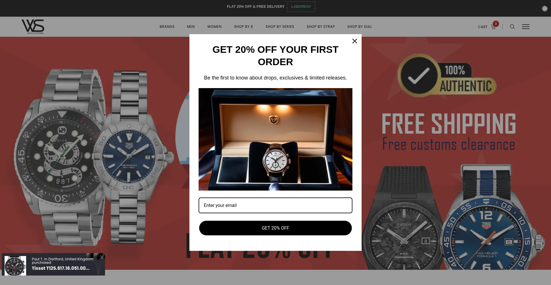 Website screenshot of Watch-shopping.com